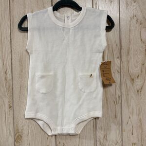 Easy Peasy White Solid Bodysuit
